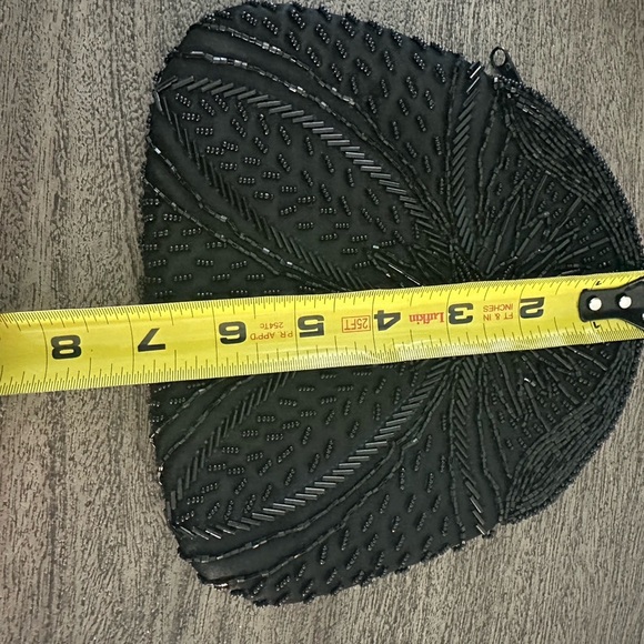 Chic Black Beaded Evening Clutch - Picture 5 of 7